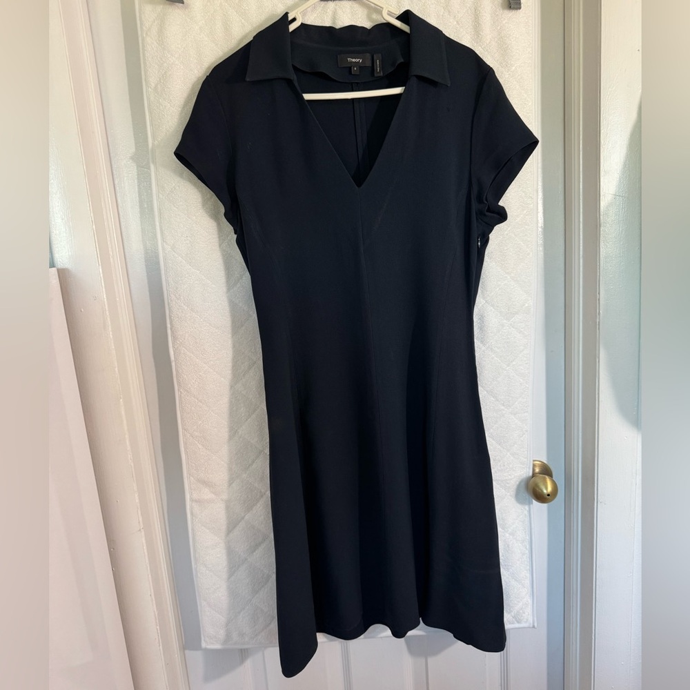 Theory Black V-Neck Dress
